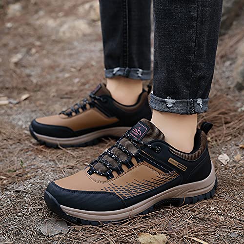 hongrenamz Trekking Shoes Men's Waterproof Low Rise Outdoor Lightweight Non-Slip Hiking Trail Sneakers2