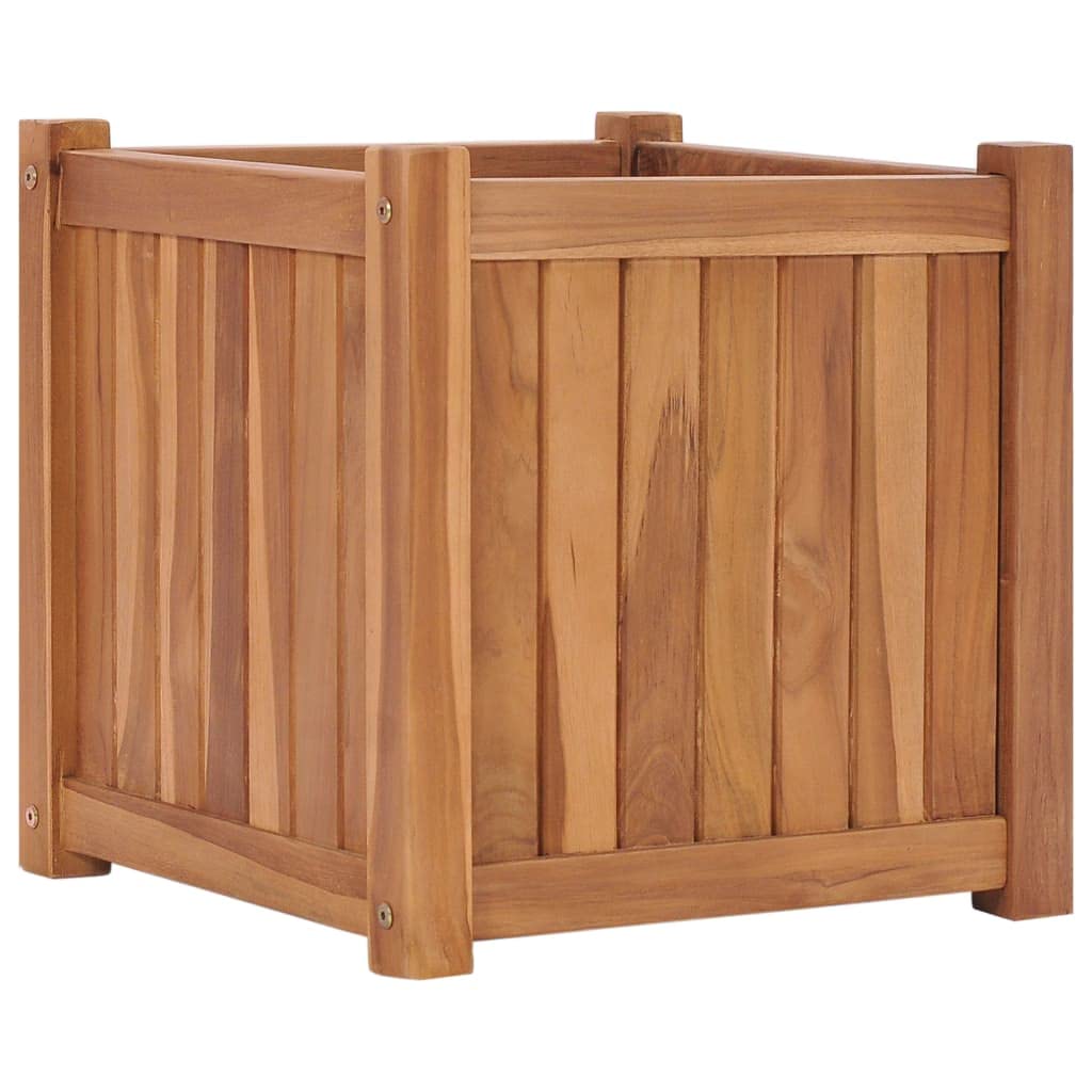 Arriate, Macetas para Flores Y Plantas, Jardineria Maceteros, Huerto Urbano Terraza, Mesa De Cultivo, Mesa Cultivo, de Madera Maciza de Teca 40x40x40 cm