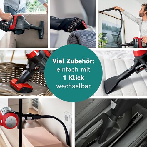 Bosch Akku-Staubsauger Unlimited 7, ProAnimal, kabellos, BKS711PET, Rot – Ansicht 6