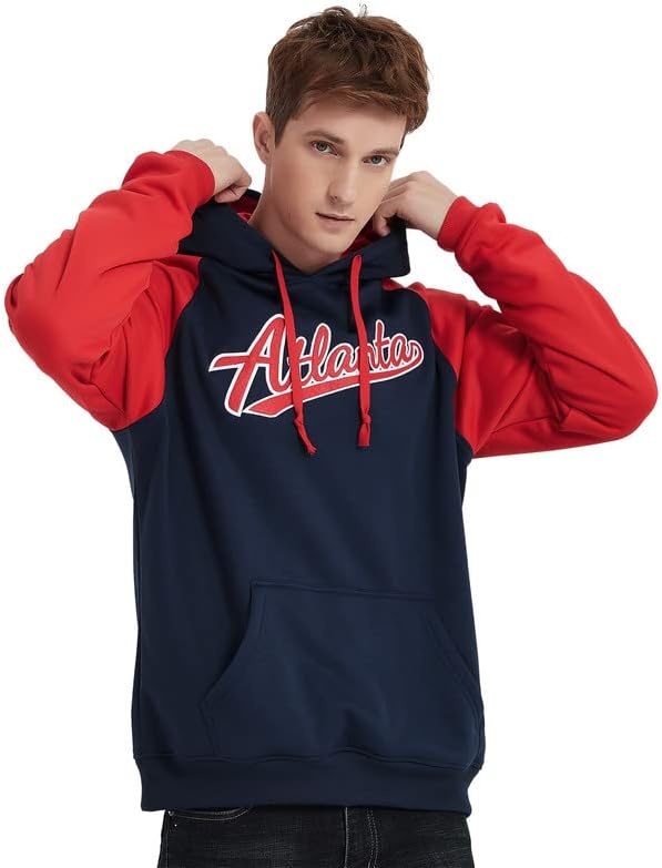 DELUSPTOMAY Mens Baseball Team Embroidery Hooded Sweatshirt Casual Hoodie - Image 4