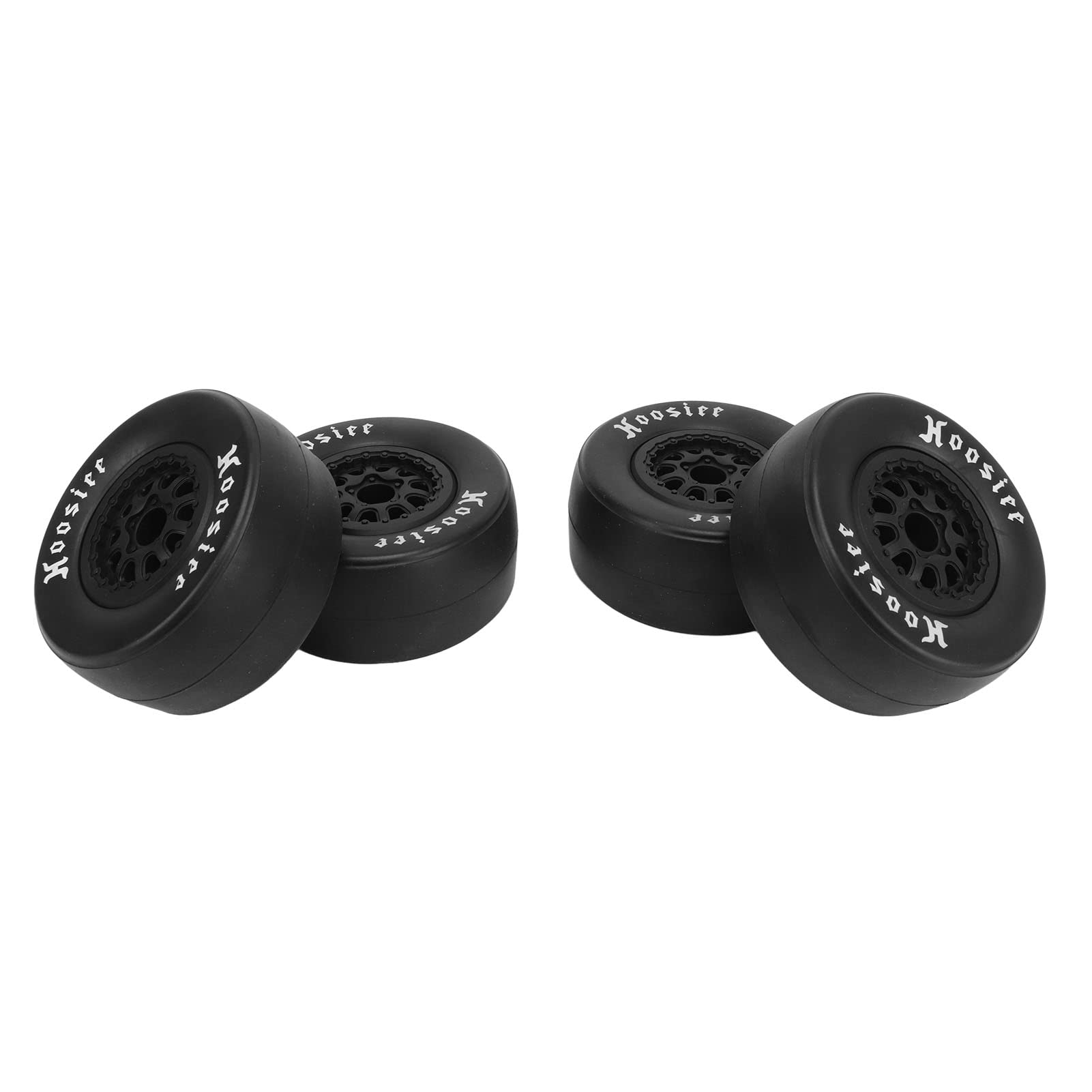 shenruifa 4Pcs 1/10 Scale RC Car Tires Rubber Tires Plastic Wheel Hubs for 1/10 Off Road Remote Control Car