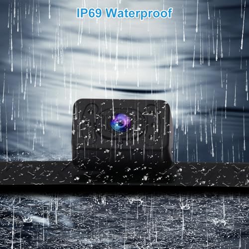 Wireless Backup Camera Digital Signal 5 Inch HD 1080P Rear View Monitor Kit IP69 Waterproof Night Vision Reverse Cameras for Truck Car RV Pickup Camper Van