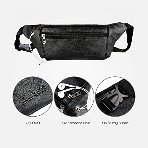 KKmoon Saco de cintura de peito de moda masculina multicamadas de grande capacidade casual para viag