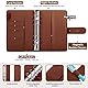 KONVINIT Budget Planner Deutsch Budget Binder A6,Budgetplaner Geldumschläge Umschlagmethode Sparen,Sparbuch mit Folien,Geld Organizer mit Budgetbogen,Etiketten,braun