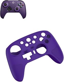 8Bitdo Ultimate 2 Bluetoothコントローラーに対応。ソフトで肌に優しいシリコン素材、衝撃吸収、落下防止ソフトシェル、パープル。