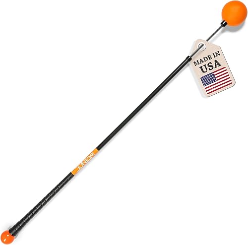 Miniatura 8 de Orange Whip Entrenador de swing de golf patentado y fabricado en Estados Unidos para mejorar el ritmo, la flexibilidad, el equilibrio, el tempo y la