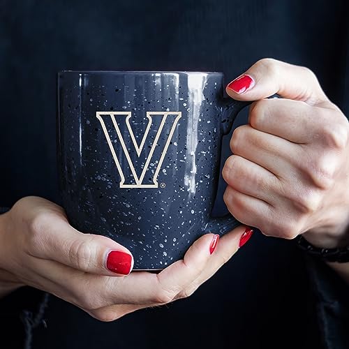 Image of Rico Industries NCAA Villanova Wildcats Navy Blue Personalized 16 oz Team Color Laser Engraved Speckled Ceramic Coffee Mug