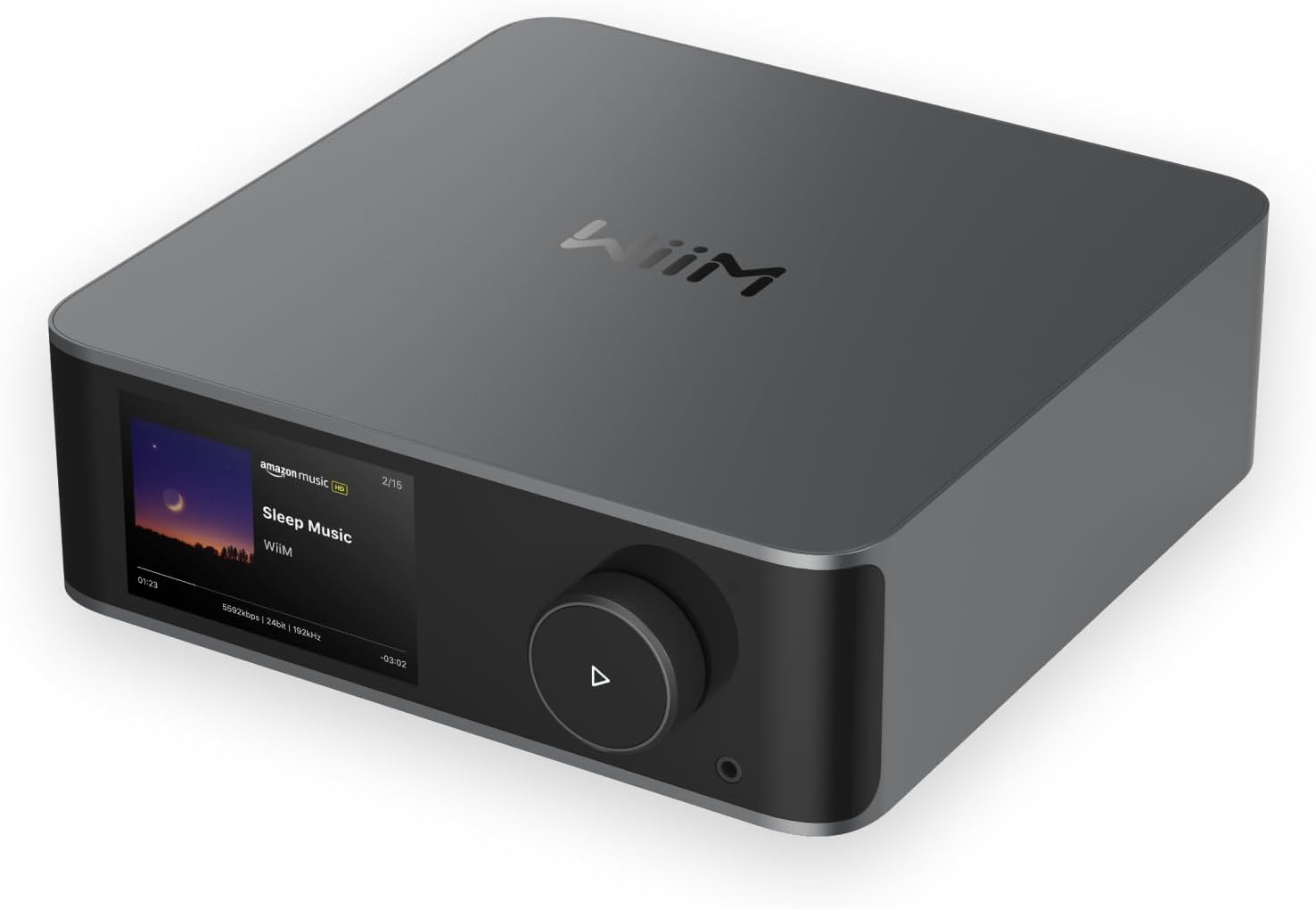 WiiM Ultra Music Streamer & Digital Preamp | 3.5" Touchscreen, Compatible with Google Cast & Alexa, Stream Spotify, Amazon Music, Tidal & More | HDMI ARC, Phono Input & Headphone Output | Space Gray