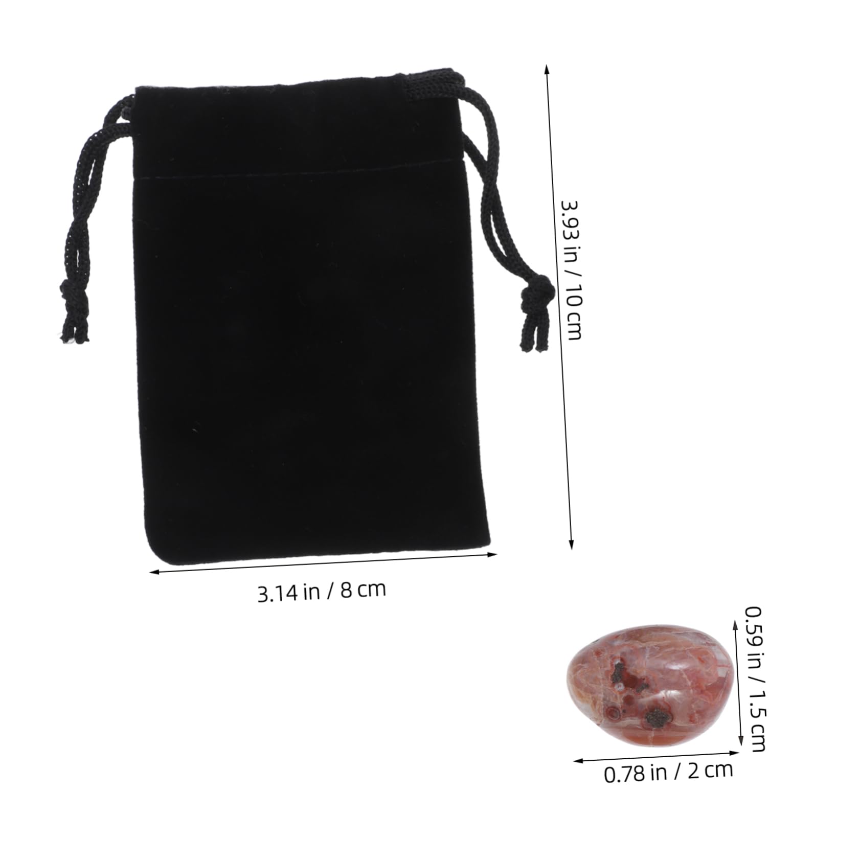 HOMSFOU 15-20mm Polished Red Agate Stones Set of 8 Diy Craft Rocks Garden Decorative Stones Unique Shape Size