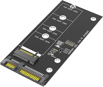 M.2 NGFF to SATA Adapter Card B Key/B & M Key SSD Converter for NGFF M.2 2280 2260 2242 2230 SSD Not for M.2 NVME
