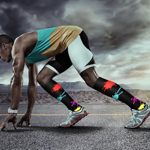 Image of QUXIANG Copper Compression Socks for Women & Men Circulation (8 Pairs) - Best for Running Athletic Cycling - 15-20 mmHg