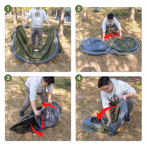 Image of Night Cat Pop-up Camping Tent: 2 Person Tent Waterproof Instant Easy Setup Tunnel Tent