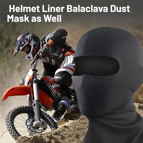 Xanthelle Storm Hood, 6-pak kominiarka motocyklowa maska narciarska na lato i zimę, maska burzowa motocyklowa, maska narciarska, czarna maska