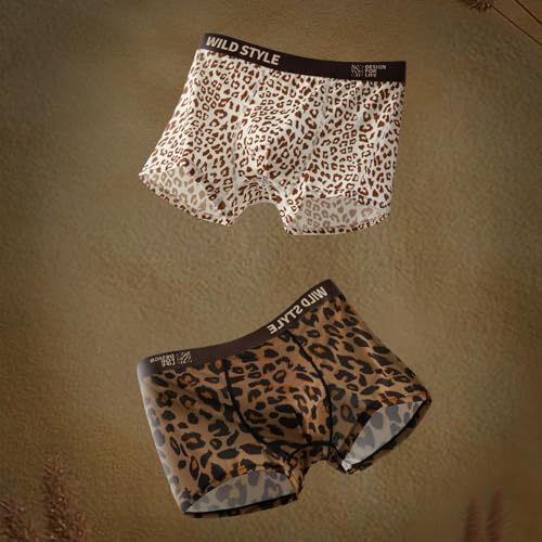 Calzoncillos hombre boxer transpirables que evitan rozaduras pack 3 estampado leopardo 3