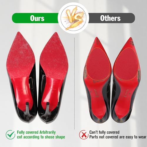 Image of Clear Sole Protector for High Heels (5x79in) | Self-Adhesive Transparent Anti-Slip Shoe Guard Sticker Fit Louboutin Shoe Soles
