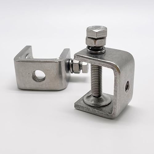 Miniatura 6 de Mini abrazaderas C de acero inoxidable de 0.000-0.984 in para montaje, 6 piezas de alta resistencia para carpintería en U, herramientas de