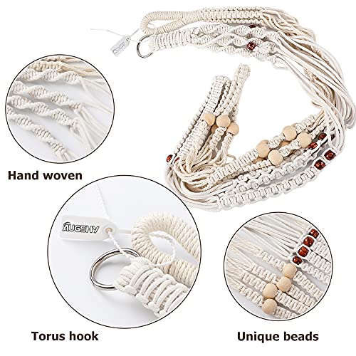 Augshy Macrame Plant Hanger, 2 Packs Plant Hangers, Hanging Planter For Indoor Plants Decorative Macrame Pot Hanger For Home Decor #TOP3