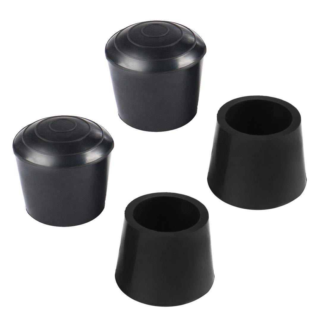 Capuchons antidérapants 22mm embouts caoutchouc noir pour pied de table et chaise
