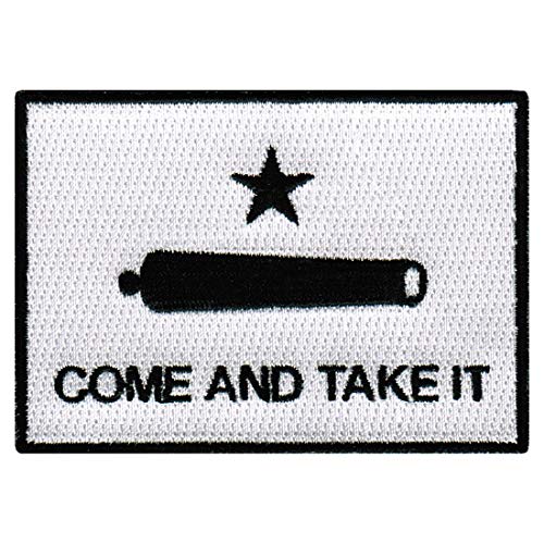 Come and Take It Flag Embroidered Patch Iron-On Gonzales Texas Revolution Emblem