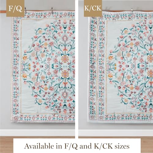 Madison Park MP10-8283 Queen Comforter Set, Medallion Floral Comforters Queen Bedding Shabby Chic thumb #5