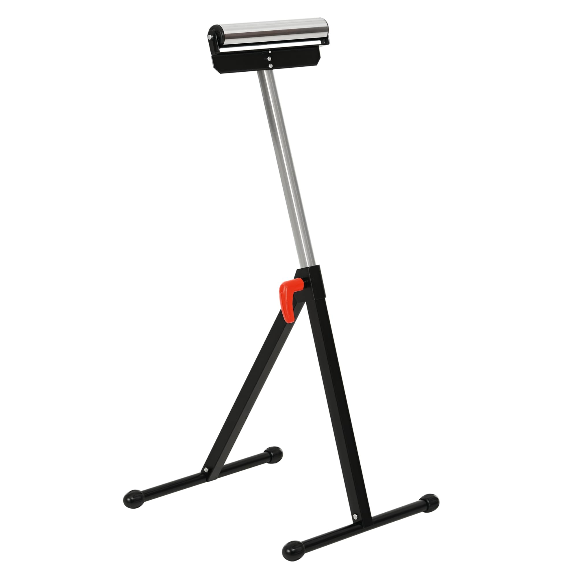 HOMCOM Servante d'atelier à rouleau pliable, support avec rouleau hauteur réglable 68 à 110 cm, charge max. 90 kg, support de rouleau à billes, noir