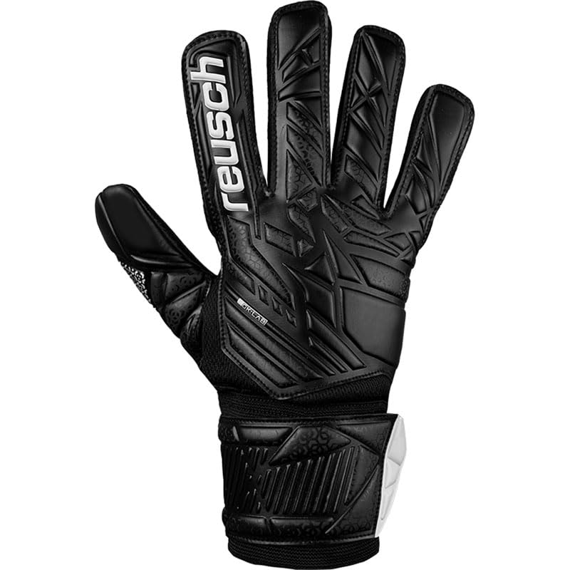Reuch 5560615 Attract Resistance Soccer Keeper Gloves, Keite 25SS [5560615-7700] [7700] Black