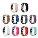 GinCoband 10PCS Fitbit Charge2 Replacement Bands for Fitbit Charge 2 Fitness Wristband with Metal Clasps (set of 10, Small)