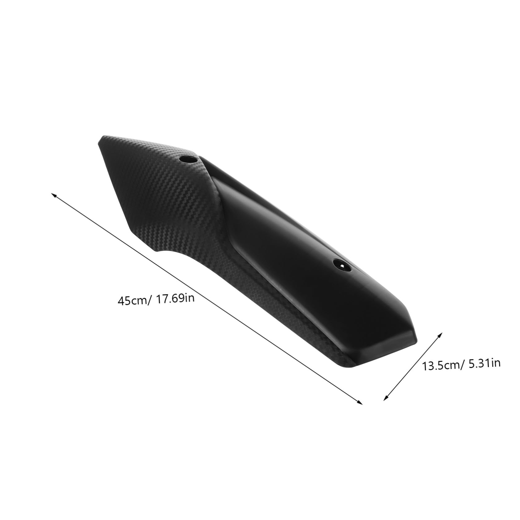 Protector térmico para escape de motocicleta SECFOU accesorio negro de protección calor y ABS 8