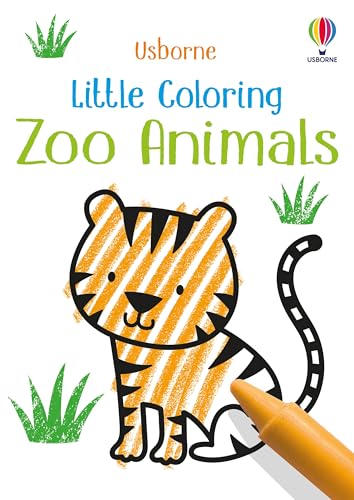 Little Coloring Zoo Animals: Simple Pictures to Practice Pen Control and Learn About Zoo Animals for Children (Ages 3-5)