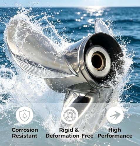 Image of 13 1 /4 x 17 Stainless Steel Outboard Propeller for Yamaha Engines 60-115 HP Reference 6E5-45945-01-EL, 15 Tooth