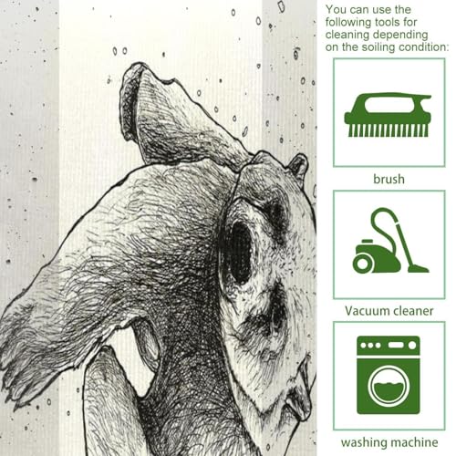 Tapetes de cocina para cuarto de lavado y pasillo, alfombras con tierno diseño de oso VAPOKF 5