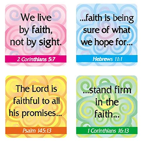 Carson Dellosa | Faith Verses Christian Stickers | 1-inch x 1-inch, 120ct