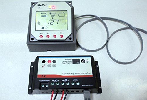 Miniatura 6 de Epever Mando A Distancia Con Pantalla Mt1 Para Controlador De Carga Epipdb-Com Pwm 2 Baterías Diferentes