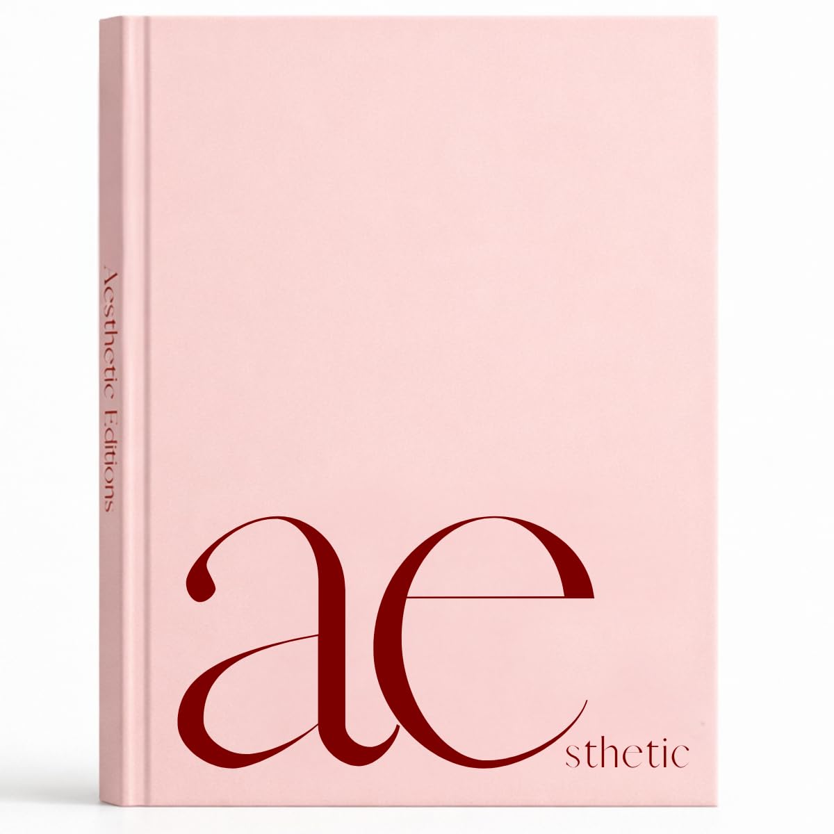 Aesthetic Large Pink Coffee Table Book: Neutral Decorative Hardcover | Minimalist Faux Display Decorative Book with 350 Blank Pages for Decor Books for Coffee Table & Shelves