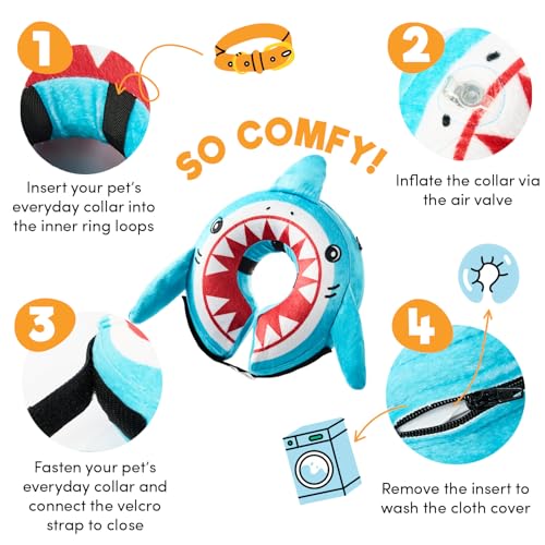 image for BENCMATE Inflatable Dog Cone Collar Alternative, Soft Dog Cone for Sma