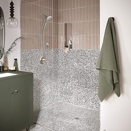Moen Engage Spot Resist Brushed Nickel Magnetix Six-Function 5.5-Inch Handheld Showerhead With Magnetic Docking System, Detachable Shower Head, 26112Srn #TOP2
