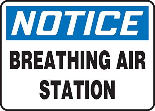 Panneau Station d'Air Respirable Notice Épais et Durable pour une Signalisation Haute Visibilité