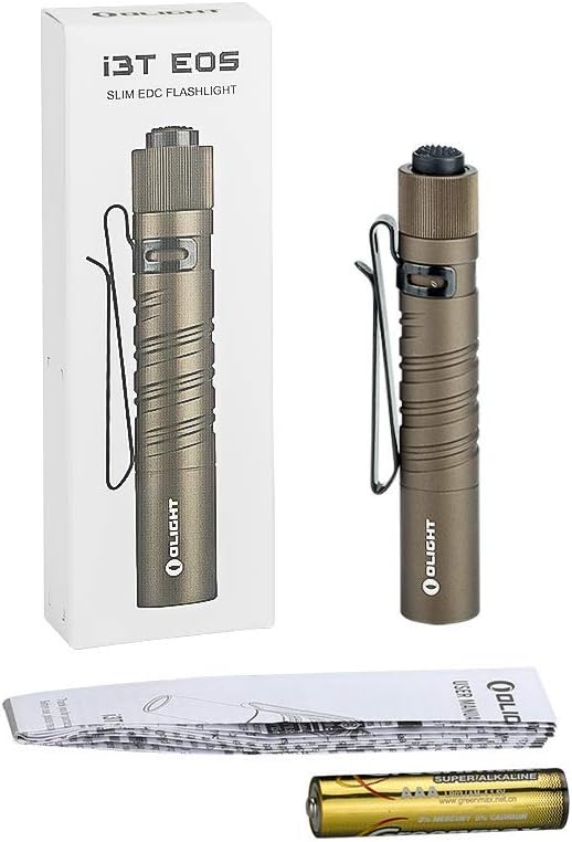 Olight i3T EOS Cu Limited Copper Version 180 Lumen LED Flashlight, Tail Switch with momentary on, Dual-Output with AAA Battery & LegionArms Sticker