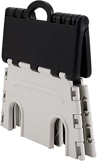 Primelife 7 Inches Super Strong Folding Step Stool for Adults and Kids, Kitchen Stepping Stools, Garden Step Stool (Black - White)(Prime)