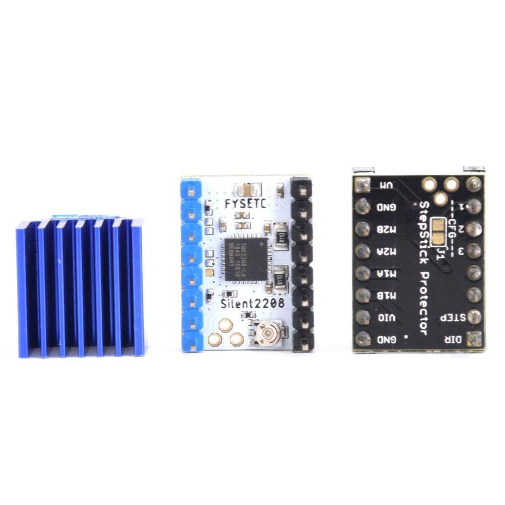 Domary Schrittmotortreiber-Kit TMC2209 – Ultra-leise, 2,5A Spitzenstrom, Mit Kühlkörper, Für 3D-Drucker & Mehr