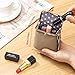 Litchi Leather Coin Purse for Women, Portable Vintage Wallet Mini Lipstick Holder Fashion Solid Color Kiss Lock Key Storage Square Pouch (Pink)