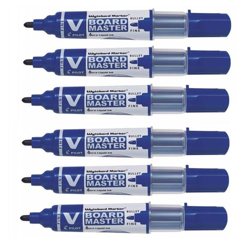 Board Master Pilot Ref:WBMA VBM F B BG 6] PILOT Lot De 6 Marqueurs Rechargeable VBOARD MASTER Pilot Negro