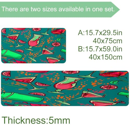 Alfombrillas de cocina de dise&ntilde;o absorbente para pasillo y cuarto de lavado 3