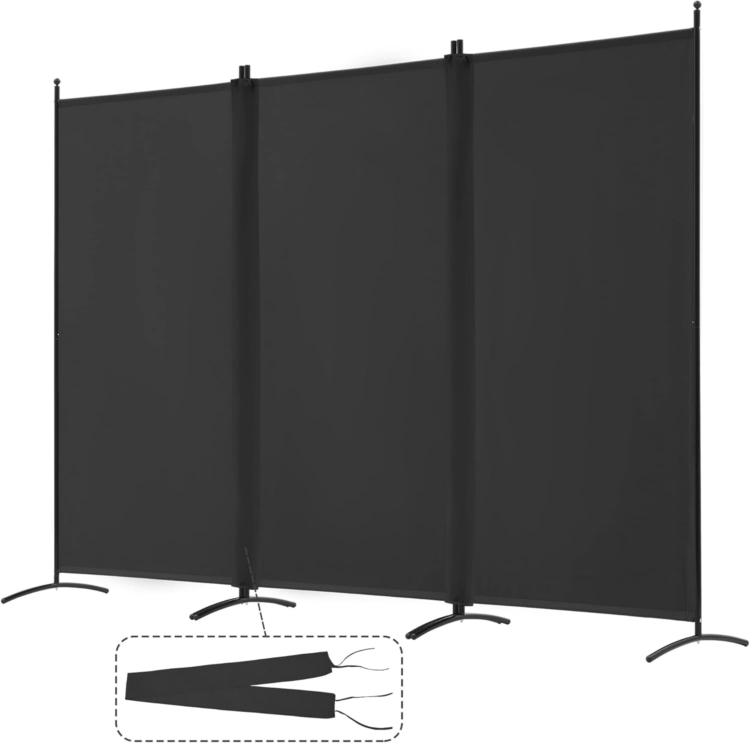 Spurgehom Room Divider,3 Panel Folding Partition Privacy