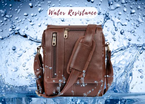 CAVALO-Be-Unique-Crossbody-Stylish-Sling-Bag-or-One-Side-Shoulder-Bag-for-Men-and-Women-Leatherette-Material-1093-Inches-Size-for-Travel-Passport-Bag-Daily-Routine-Use-Brown-Colour
