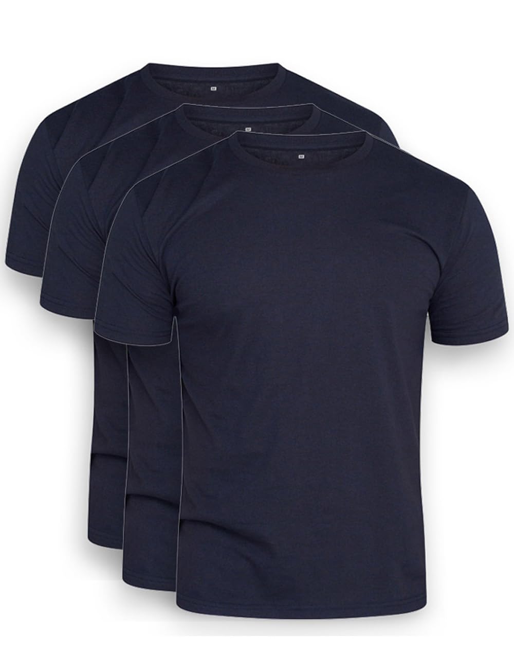 DAILY COTTON Herren 1er 3er 4er Packung T-Shirts mit Rundhalsausschnitt Set Rundhals einfarbig S M L XL XXL