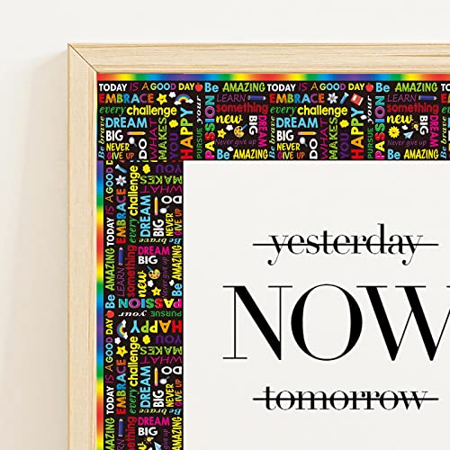 Inspirational Quote Bulletin Board Borders Waterproof Motivational Border Trim Self Adhesive Growth Mindset Bulletin Borders Stickers For Back To School Chalkboard Whiteboard Wall Board Decor (49.2Ft) #TOP2