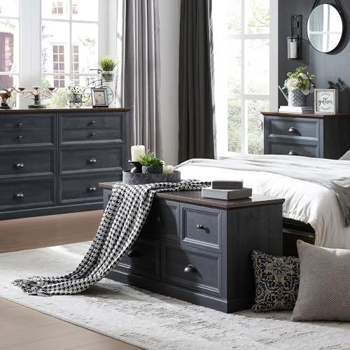 IFGET Farmhouse 5 Drawers Dresser for Bedroom, 45" Wide Chest