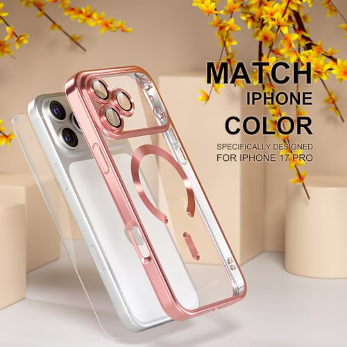 Image of Misea Magnetic for iPhone 17 Pro Case Compatible with MagSafe Pink