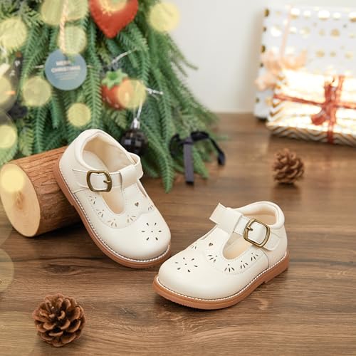Image of PHIRAMIN Toddler Girl Mary Jane Dress Shoes-Little Girl School Uniform Shoes for Wedding Party